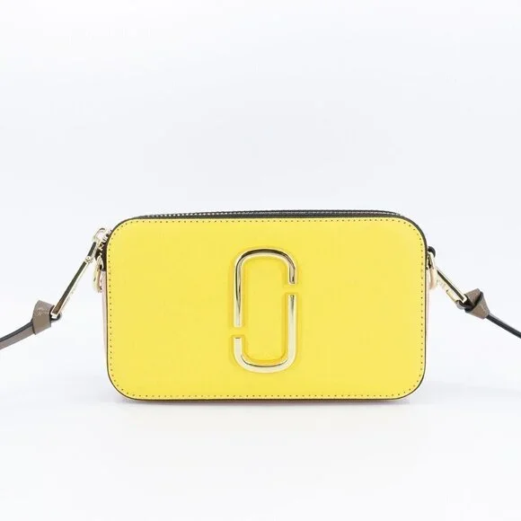Marc Jacobs Snapshot Camera Bag in Saffiano Leather Yellow OS